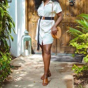 Outerknown oversized button up shirt dress